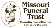 Missouri Funeral Trust logo with floral emblem and text: “Created by Funeral Directors For Funeral Directors”