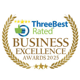 Three best rated business excellence awards 2025 logo