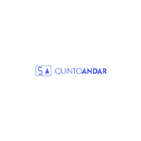 O logotipo do sa quinto andar é azul e branco em um fundo branco.