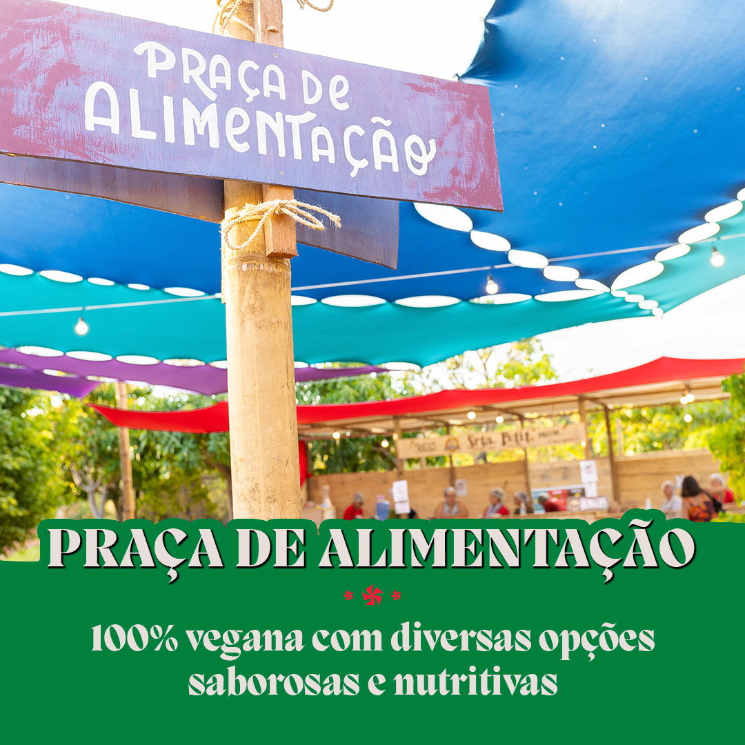 A sign that says praça de alimentação on it