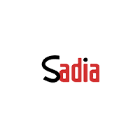 O logotipo da Sadia é vermelho e preto em um fundo branco.