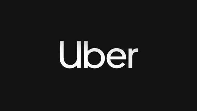 O logotipo do uber está em um fundo preto.