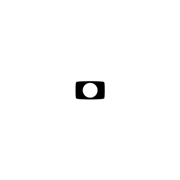 Um quadrado preto com um círculo no meio em um fundo branco.