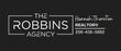 Black real estate logo for The Robins Agency with Huntsville, Alabama and phone number 256-435-5662
