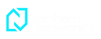 Turquoise geometric logo with a stylized N on a white background