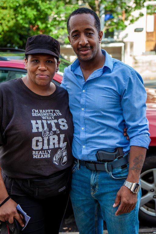 Director Jillian Bullock with actor Troy Parham