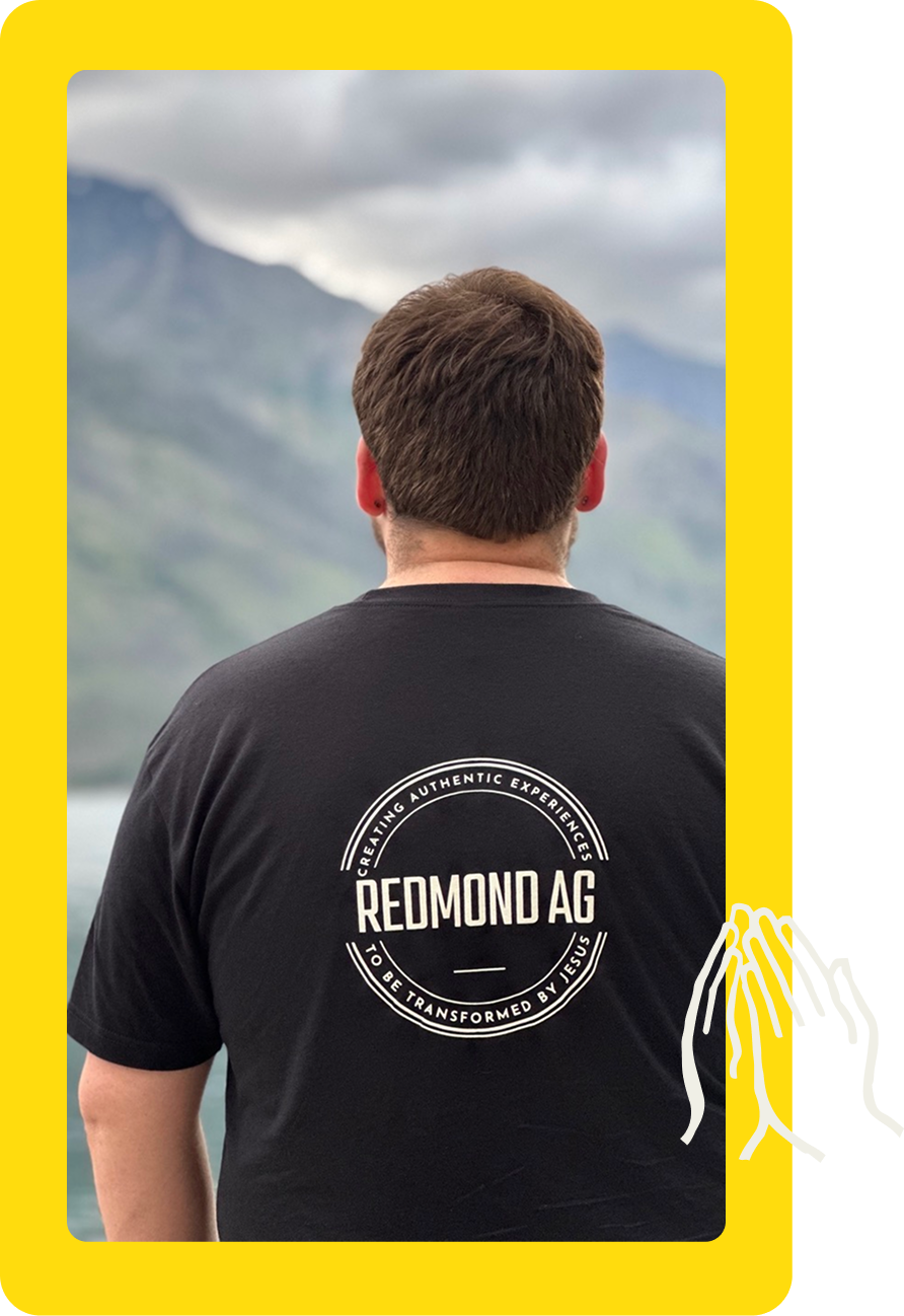 Person seen from behind wearing a black
