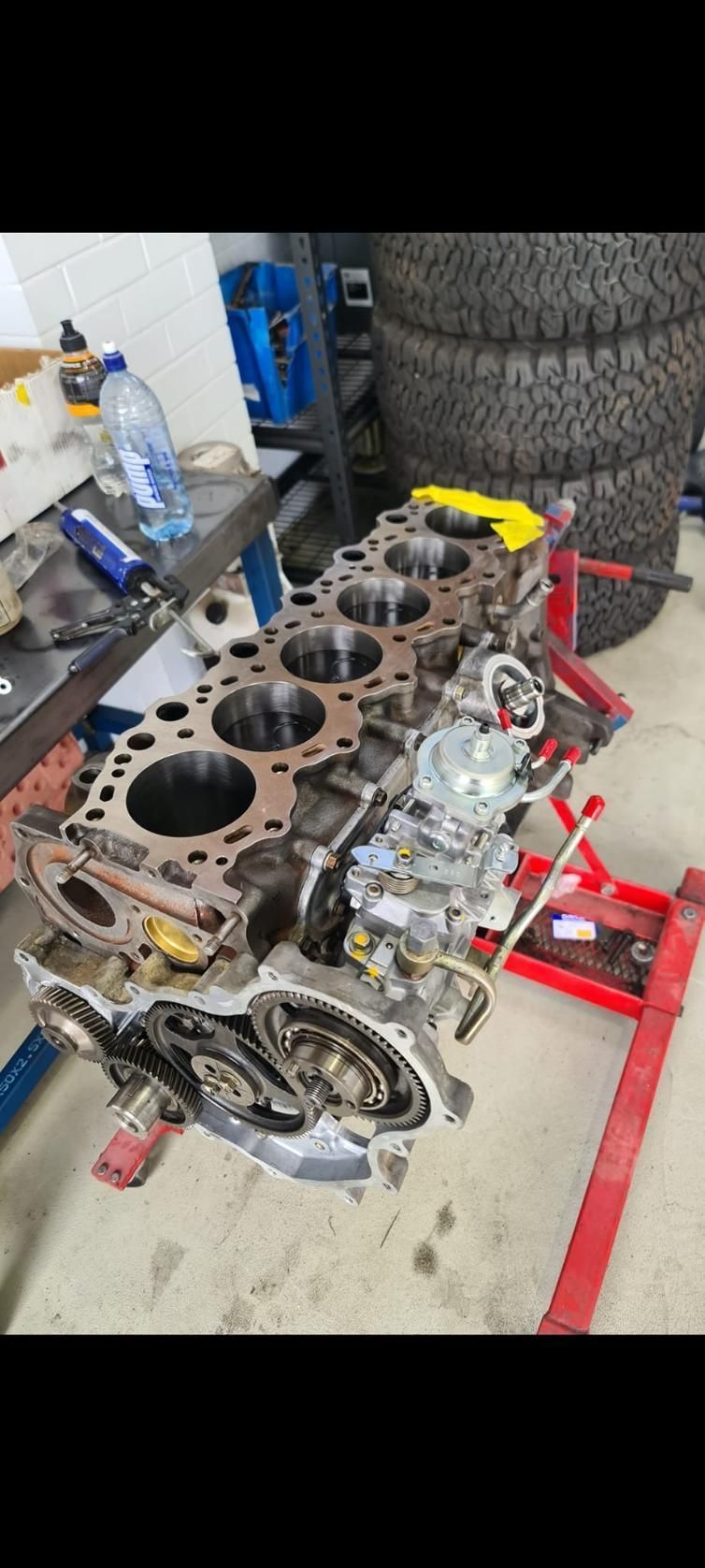 Engine Block Disassembled on a Workshop Stand — COOTA Automotive Services in Ballarat East, VIC