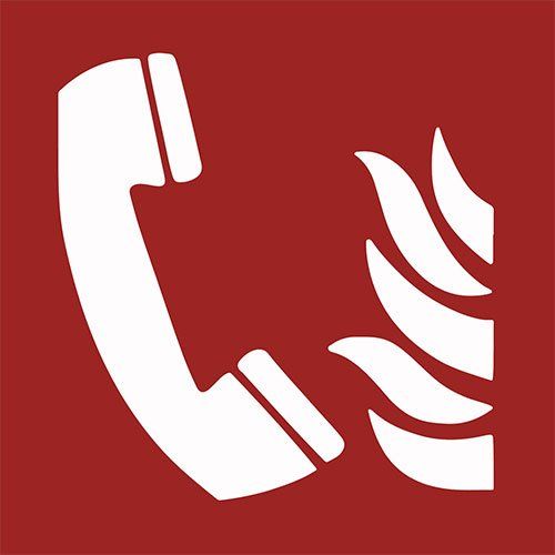 symbol telefonhörer brandmeldung