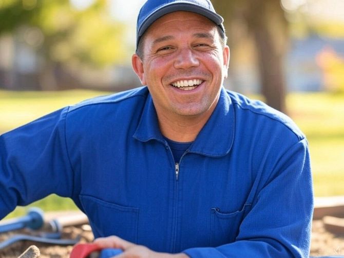 Plumbing Blue man