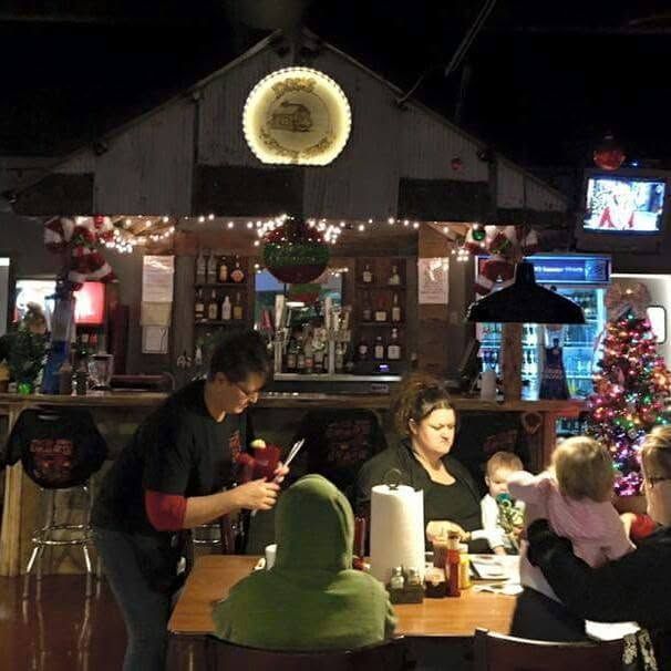 guests dining at Doc's BBQ Smokeshack