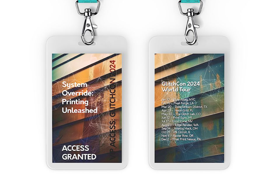 Custom event badges for auto shows and dealership events