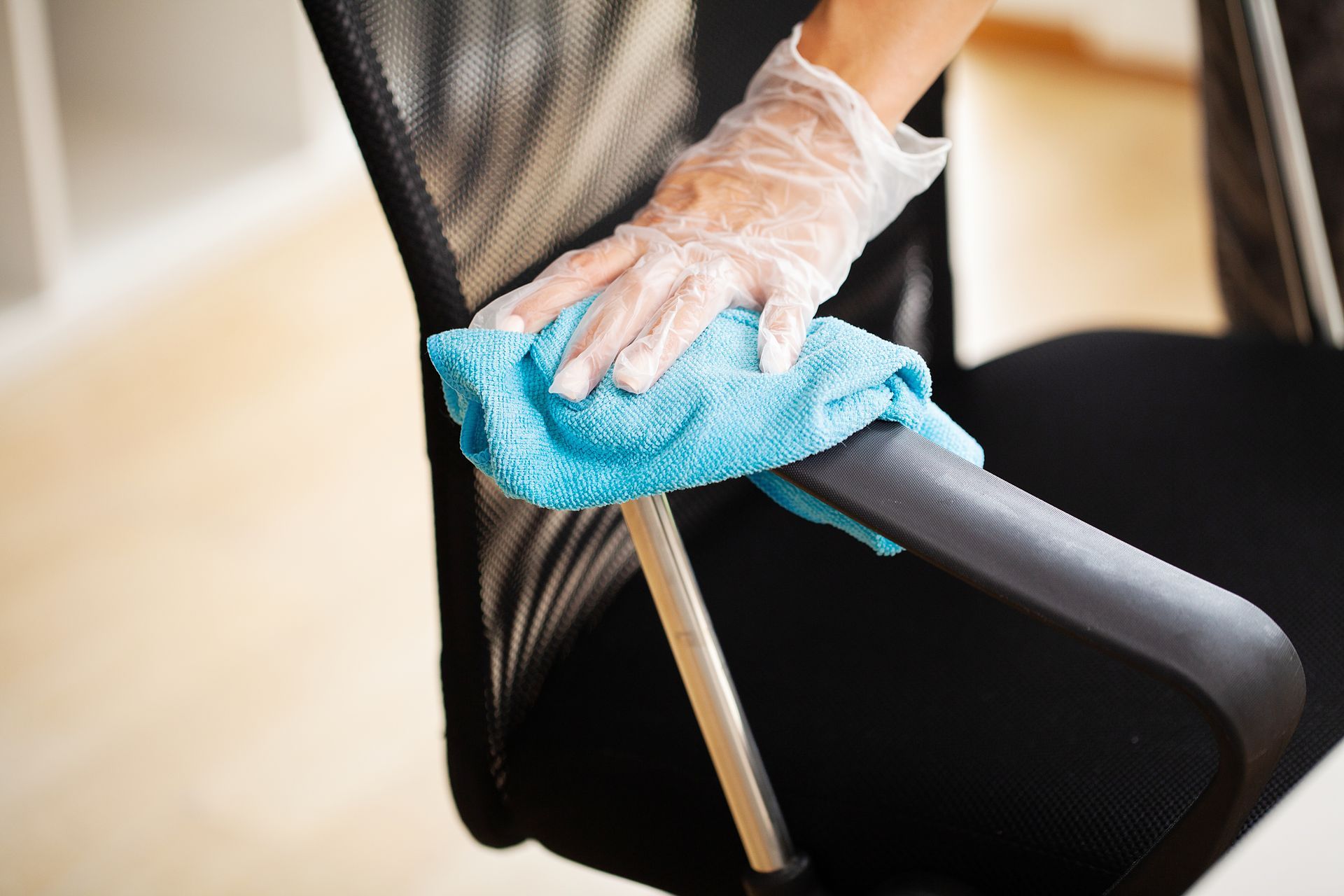 cleaning employee chair