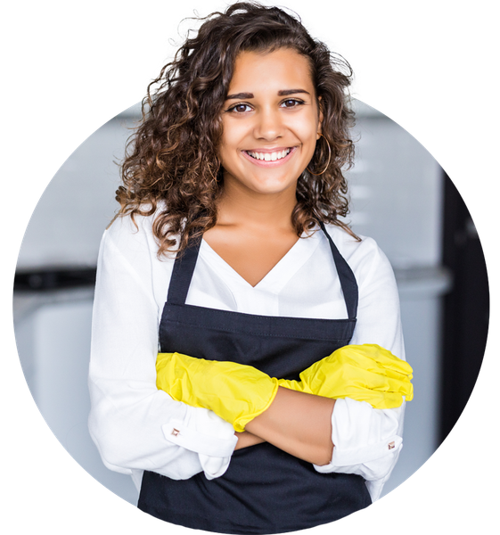 professional commercial cleaning employee
