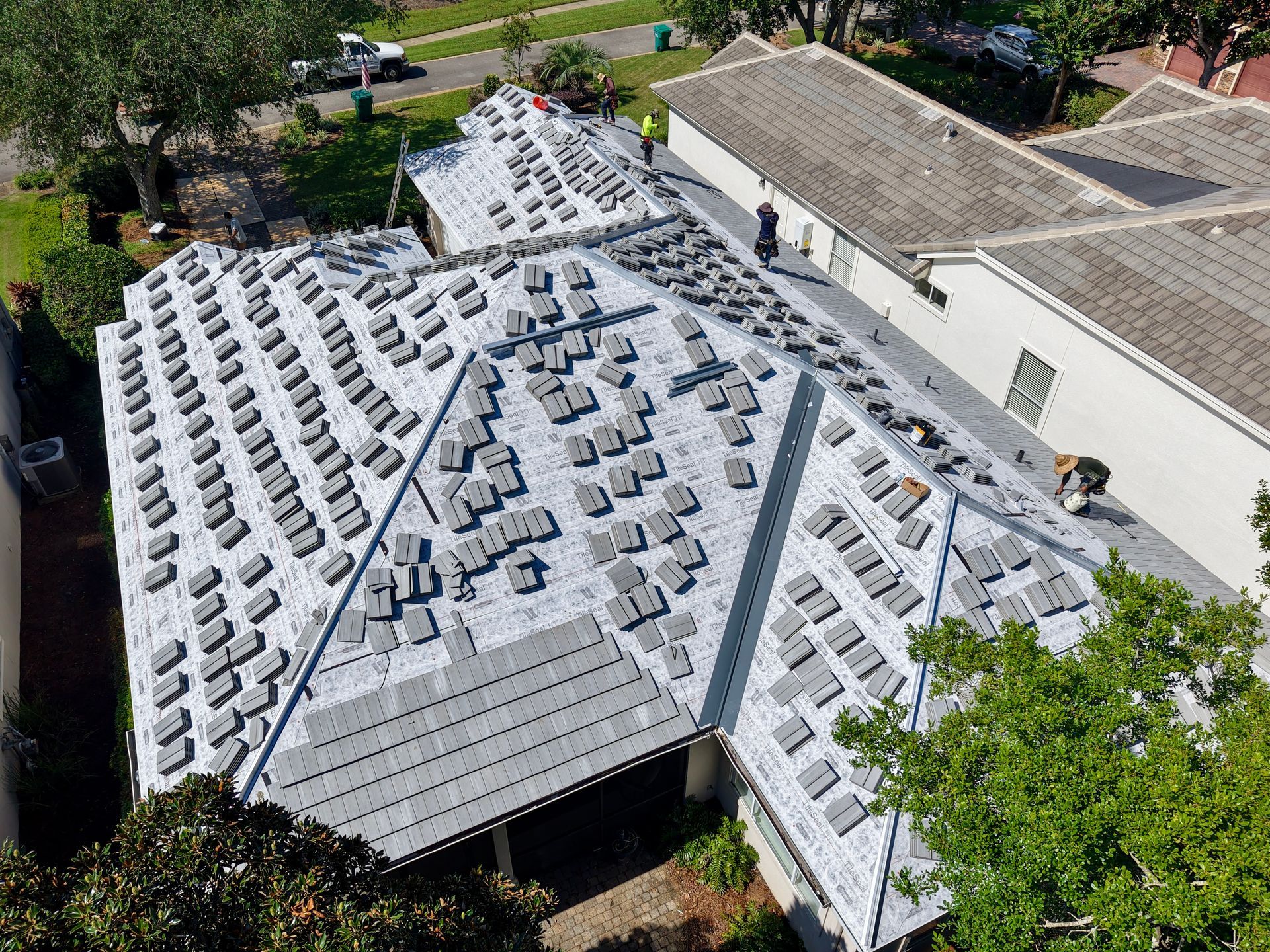 Completed roof on a Northwest Florida home