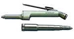 A close up of a pair of air tools on a white background.