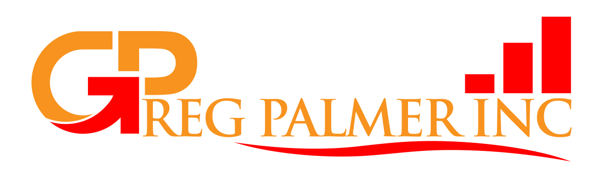 A logo for greg palmer inc shows a graph