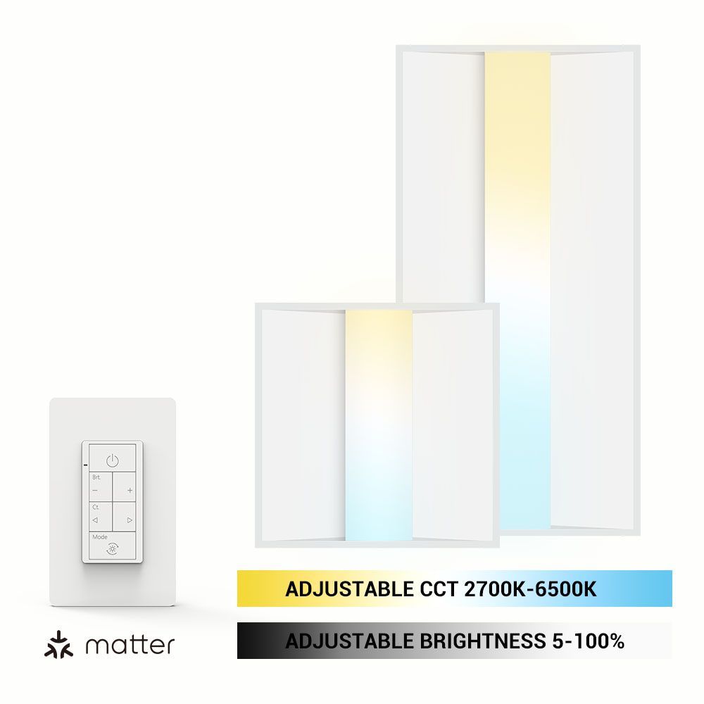LED Troffer Light + PLC Smart Switch
