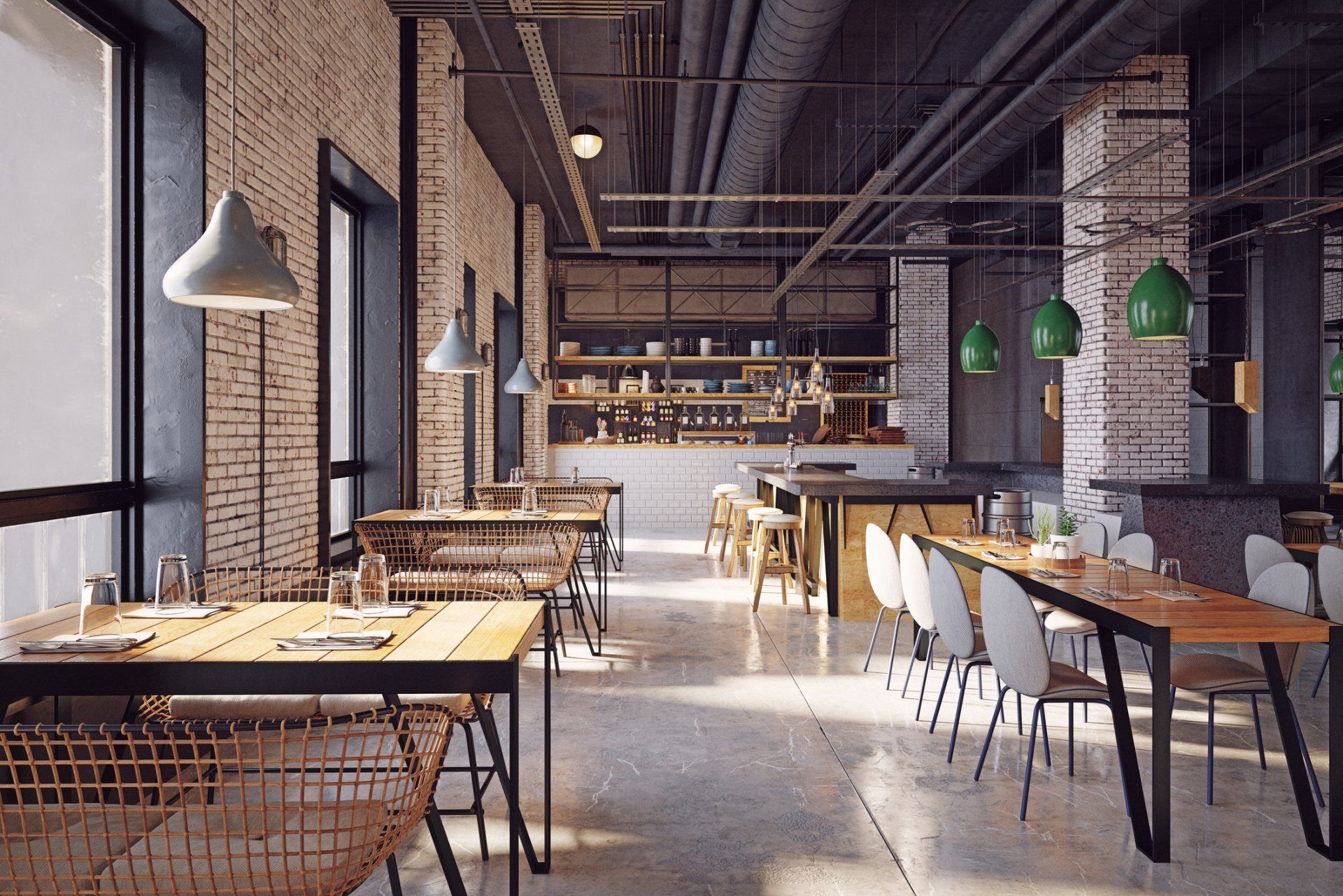 Modern Restaurant Interior — Lincoln, DE — R. Calvin Clendaniel Associates