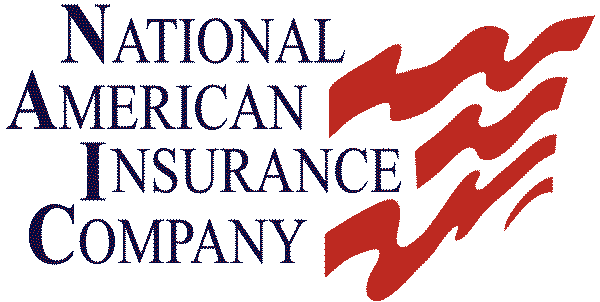 National American Insurance Company logo with navy text and red flag-like stripes