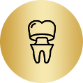 Tooth with crown icon.