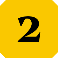 The number two is on a yellow background.