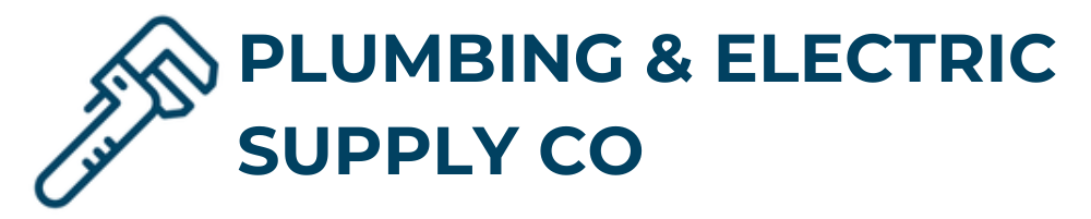 Plumbing & Electric Supply Co. logo with blue wrench icon and text on white background