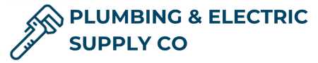 Plumbing & Electric Supply Co. logo with blue wrench icon and text on white background
