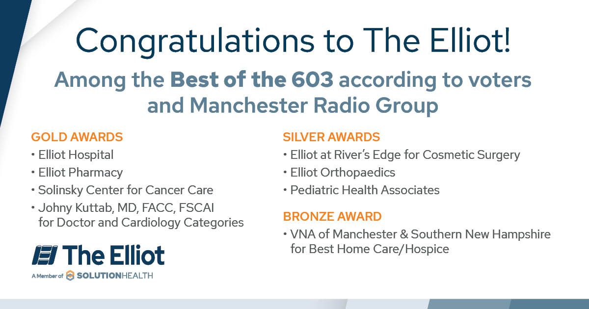 Congratulations to the elliot among the best of the 603 according to voters and manchester radio group