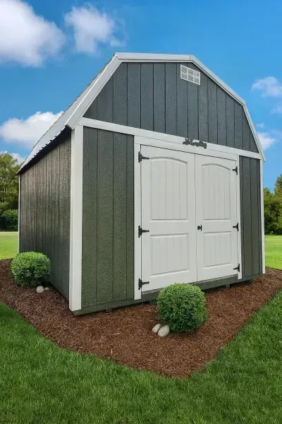 green lofted barn