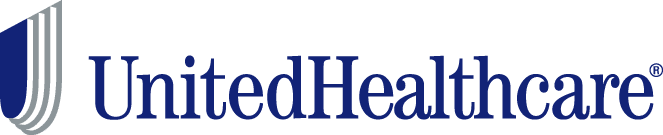 UnitedHealthcare logo with a blue and white emblem and navy blue text.