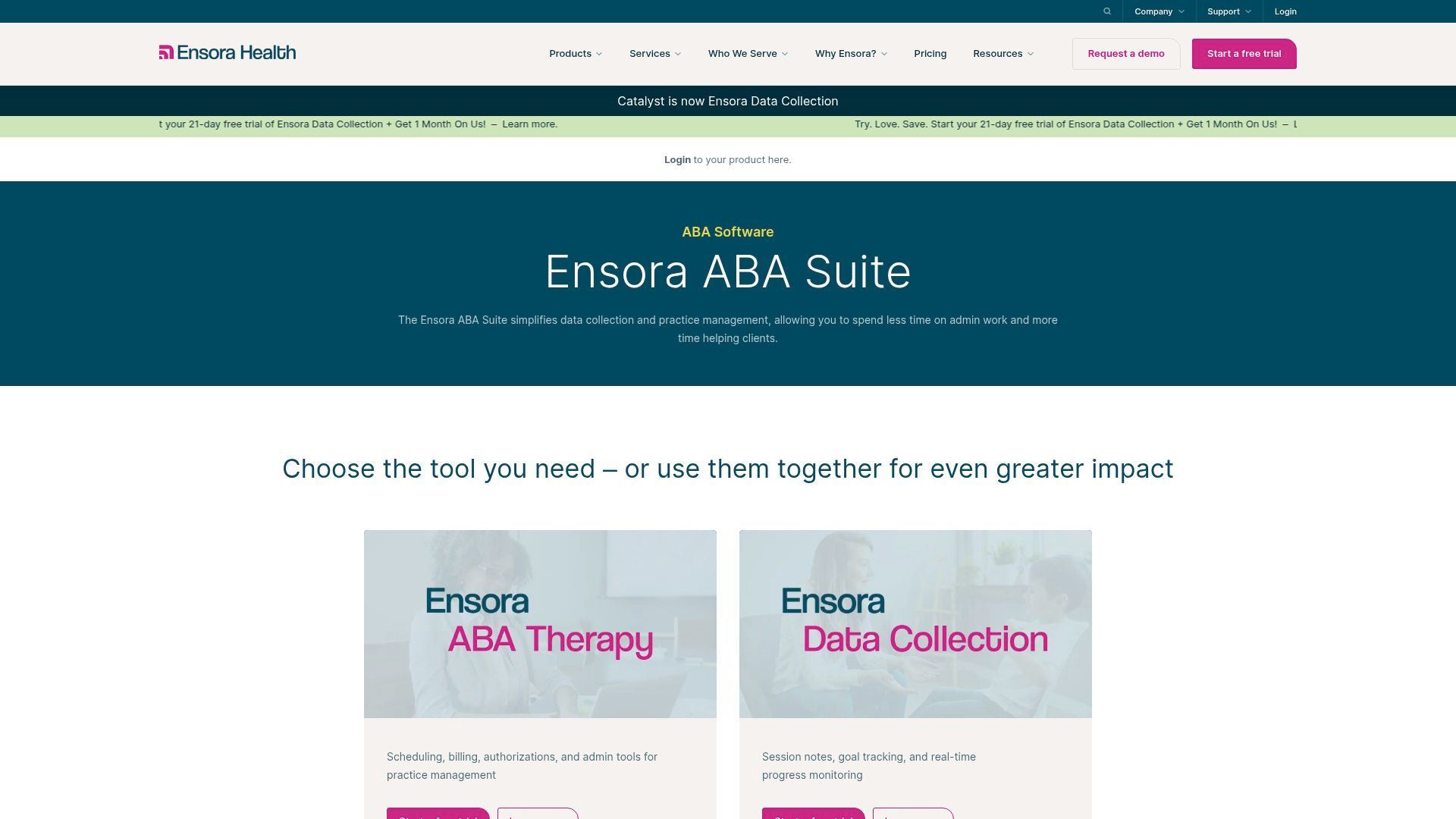 Website screenshot, featuring