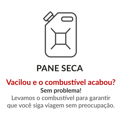 Anúncio de serviço de entrega de combustível. Ícone de um galão de gasolina acima do texto: