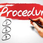 Procedure blank list, business concept