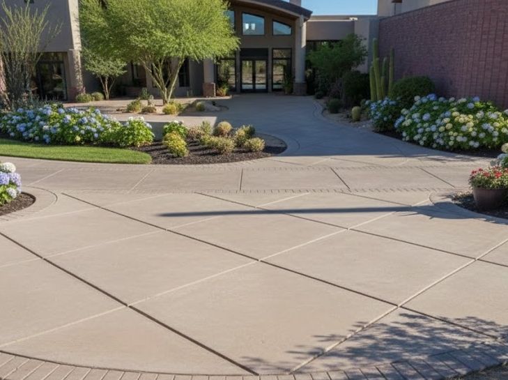 Large concrete driveway installation Frederick MD done by Pro Stamped Concrete Frederick expert concrete installers