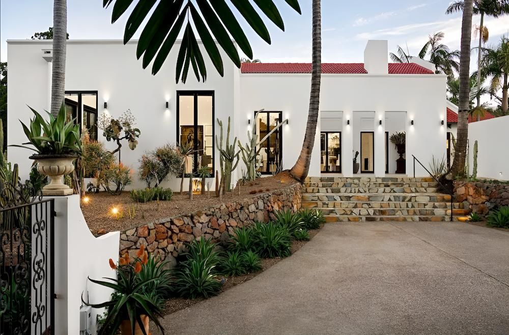 A White House With Palm Trees in Front of It — MJ Render in Buderim, QLD