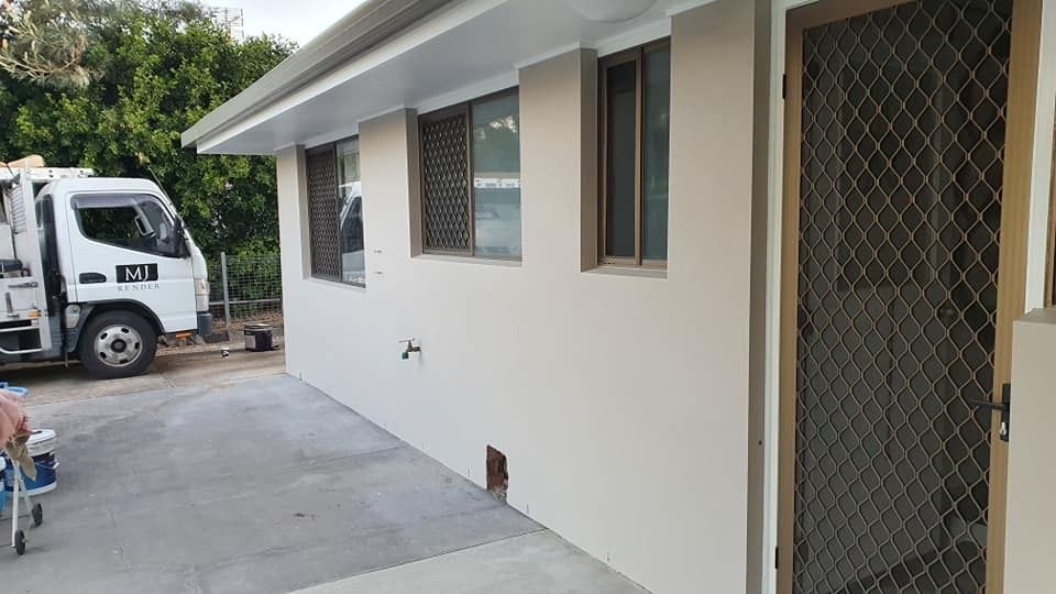 A White Truck Is Parked in Front of A House — MJ Render in Buderim, QLD