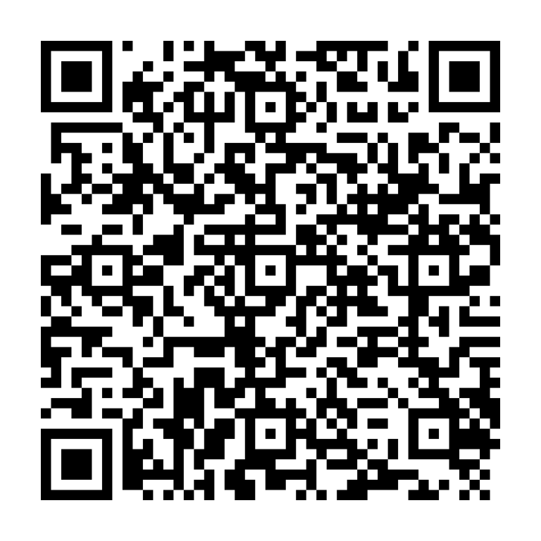 Black-and-white QR code centered on a white background