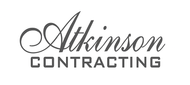 A black and white logo for Atkinson Contracting