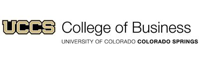UCCS College of Business logo with gold and black text on a white background