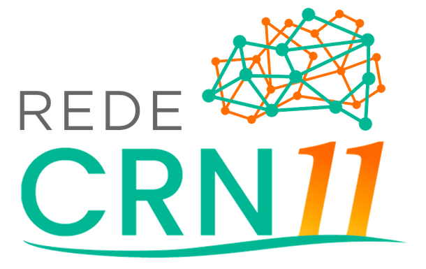 Um logotipo para rede crn 11 com um desenho geométrico