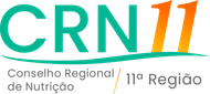Logo do CRN11, Conselho Regional de Nutrição da 11ª Região, nas cores verde e laranja