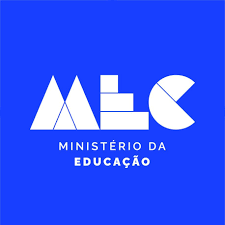 Logo azul do Ministério da Educação do Brasil com a sigla MEC em branco