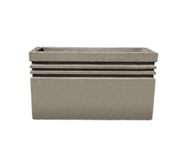 Maceta rectangular con grecas