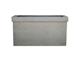 Jardinera rectangular de concreto