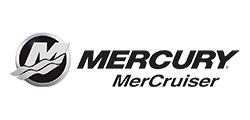 Mercury MerCruiser logo with black text and a silver wave emblem on a white background
