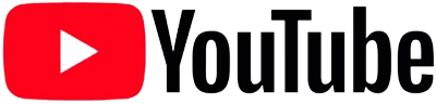 YouTube logo with red play button icon and black wordmark on white background