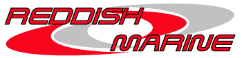 Red and gray “Reddish Marine” logo with a stylized red swoosh around the text