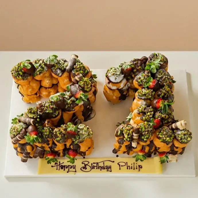 profiterole numbers cake