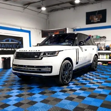 Full Window Tint on a white Range Rover SUV